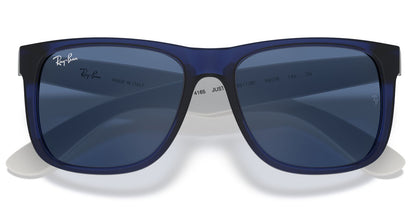 Ray-Ban 4165 Justin Rubber Transparent Blue Dark Blue RB4165 651180 (55)