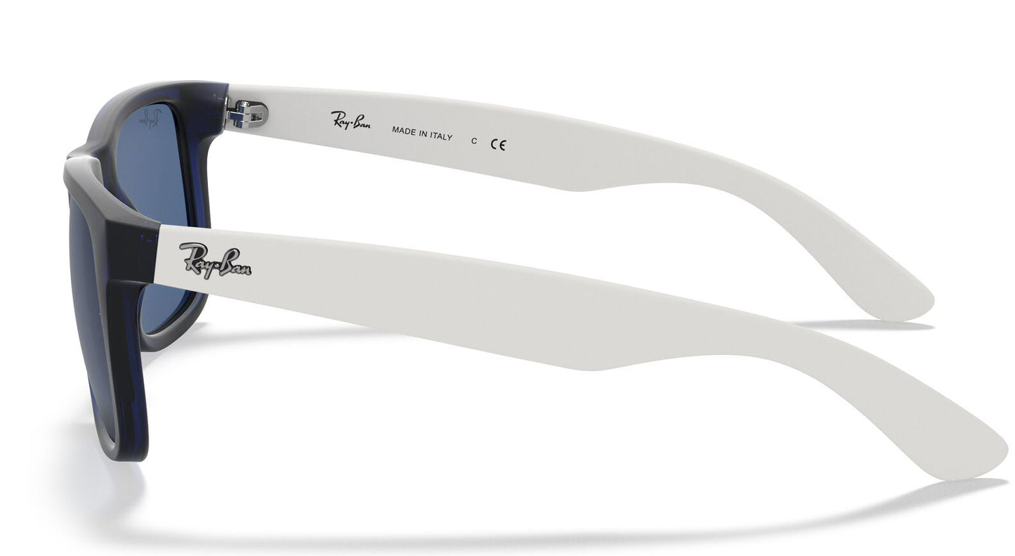 Ray-Ban 4165 Justin Rubber Transparent Blue Dark Blue RB4165 651180 (55)