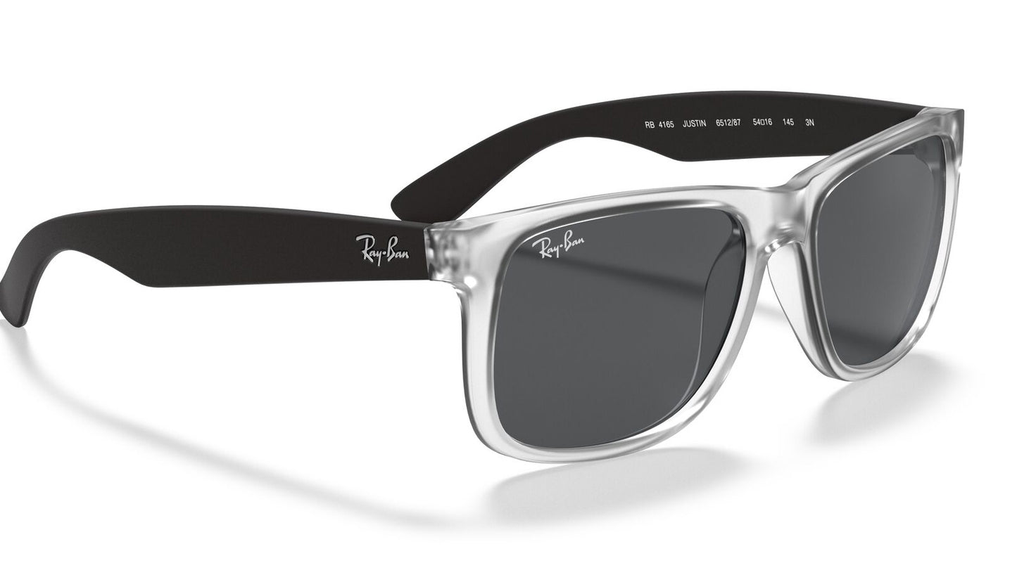 Ray-Ban 4165 Justin Rubber Transparent Grey RB4165 651287 (55)