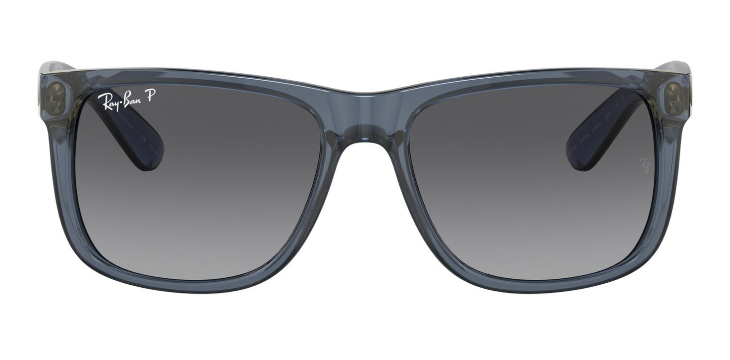 Ray-Ban 4165 Justin Polarised Transparent Blue Grey RB4165 6596T3 (55)