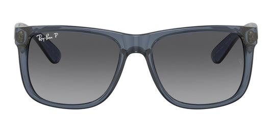 Ray-Ban 4165 Justin Polarised Transparent Blue Grey RB4165 6596T3 (55)