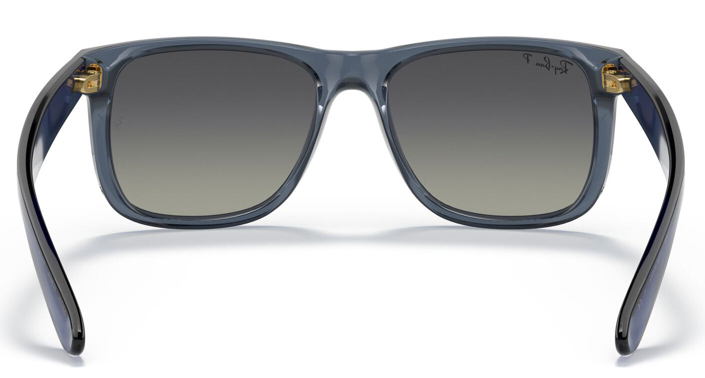 Ray-Ban 4165 Justin Polarised Transparent Blue Grey RB4165 6596T3 (55)
