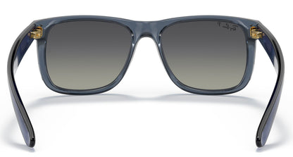 Ray-Ban 4165 Justin Polarised Transparent Blue Grey RB4165 6596T3 (55)