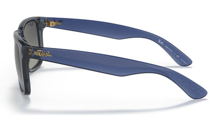 Ray-Ban 4165 Justin Polarised Transparent Blue Grey RB4165 6596T3 (55)