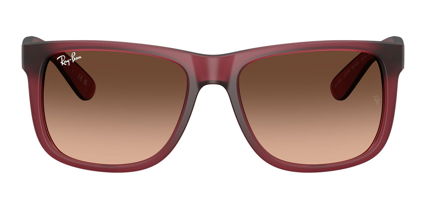 Ray-Ban 4165 Justin Rubber Violet Pink Brown Gradient RB4165 6815A5 (55)