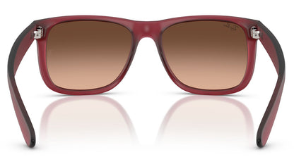Ray-Ban 4165 Justin Rubber Violet Pink Brown Gradient RB4165 6815A5 (55)