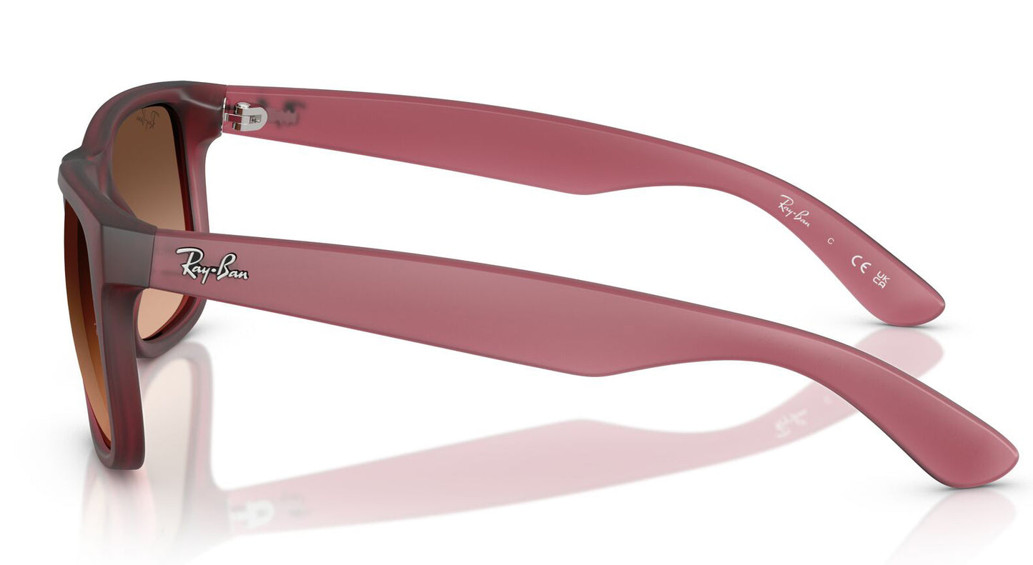 Ray-Ban 4165 Justin Rubber Violet Pink Brown Gradient RB4165 6815A5 (55)