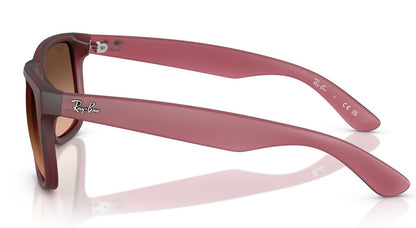 Ray-Ban 4165 Justin Rubber Violet Pink Brown Gradient RB4165 6815A5 (55)