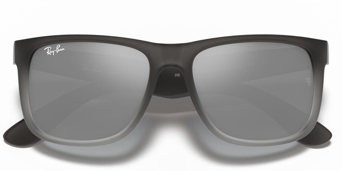 Ray-Ban 4165 Justin Grey Grey Gradient Mirror RB4165 852/88 (55)