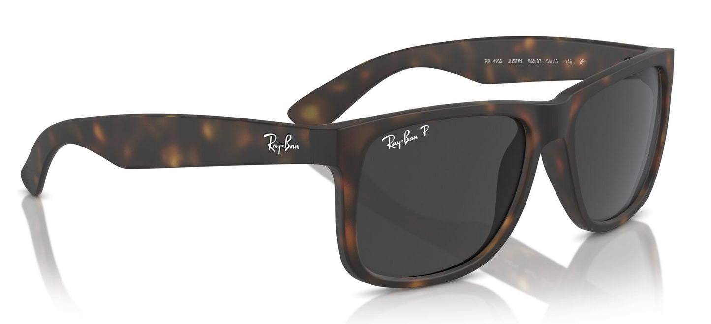 Ray-Ban 4165 Justin Polarised Havana Dark Grey RB4165 865/87 (55)
