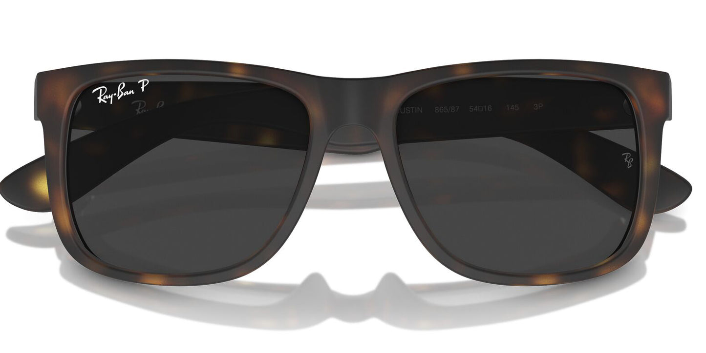 Ray-Ban 4165 Justin Polarised Havana Dark Grey RB4165 865/87 (55)