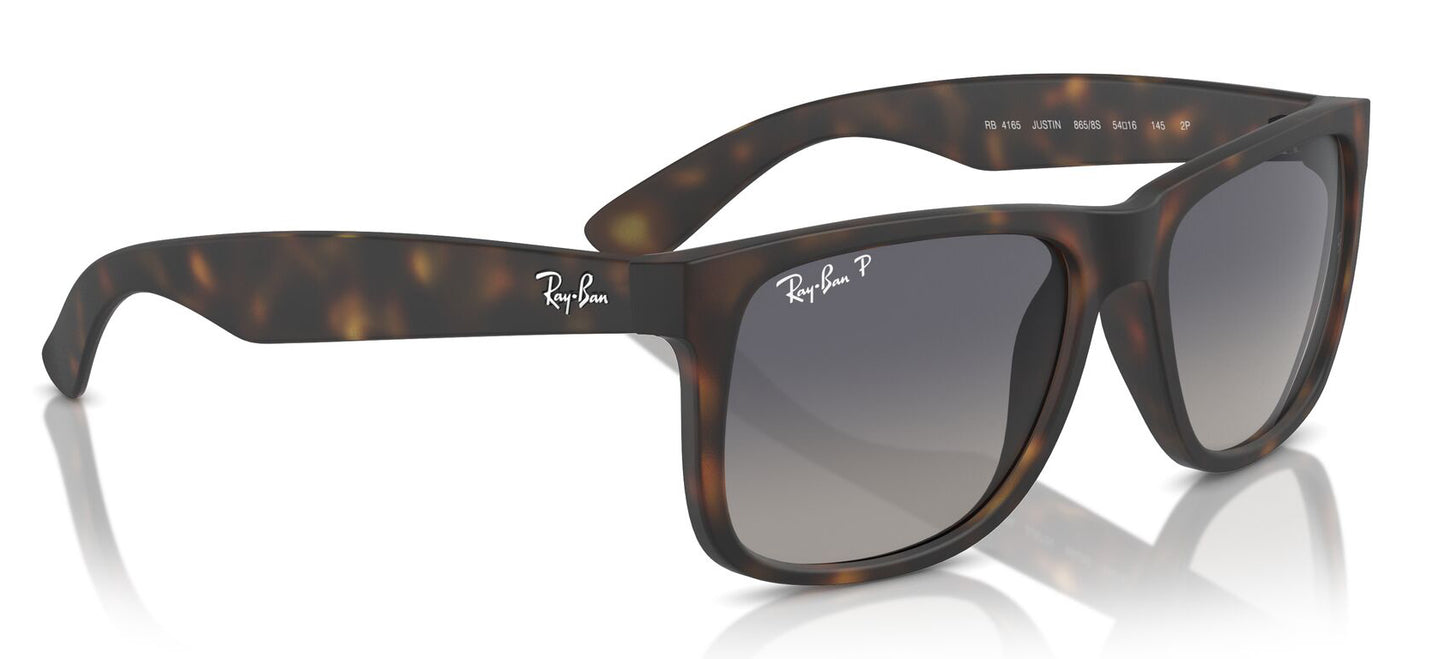 Ray-Ban 4165 Justin Polarised Havana Grey Blue Gradient RB4165 865/8S (55)