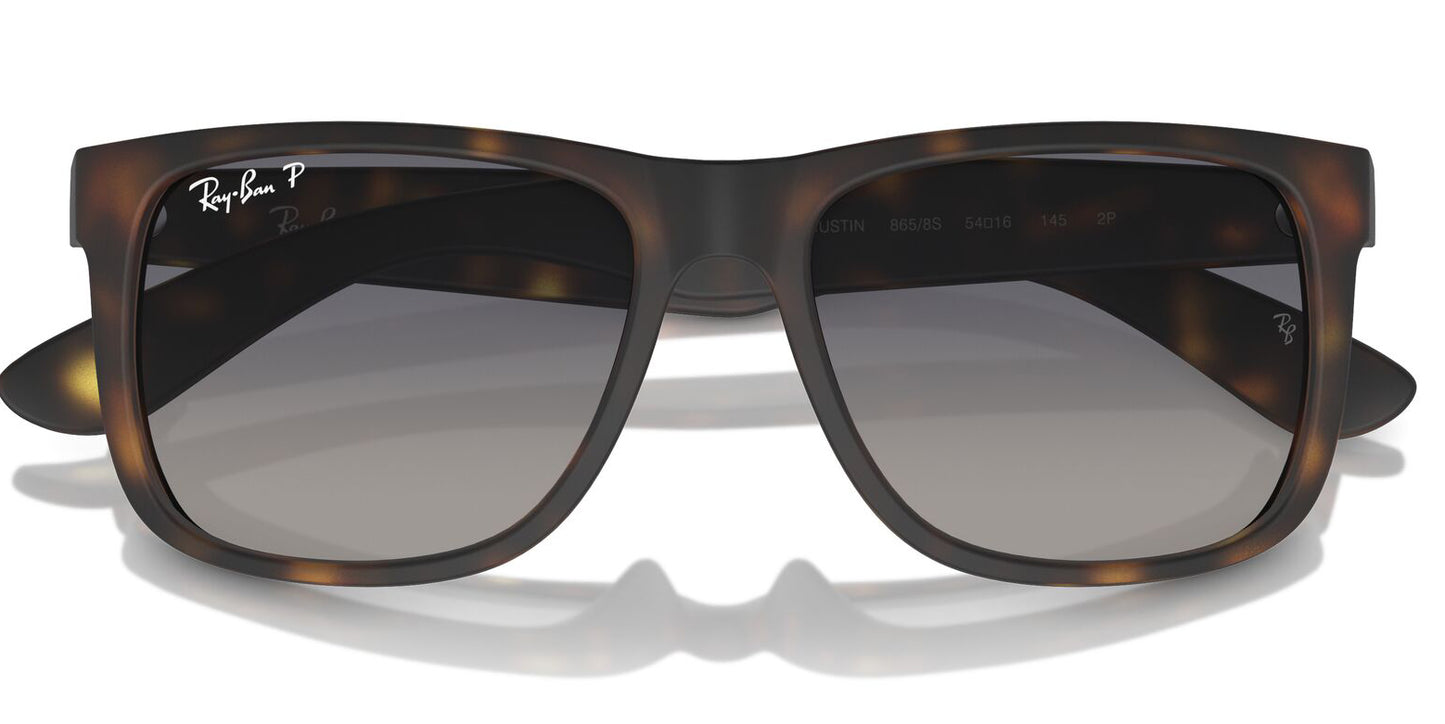 Ray-Ban 4165 Justin Polarised Havana Grey Blue Gradient RB4165 865/8S (55)