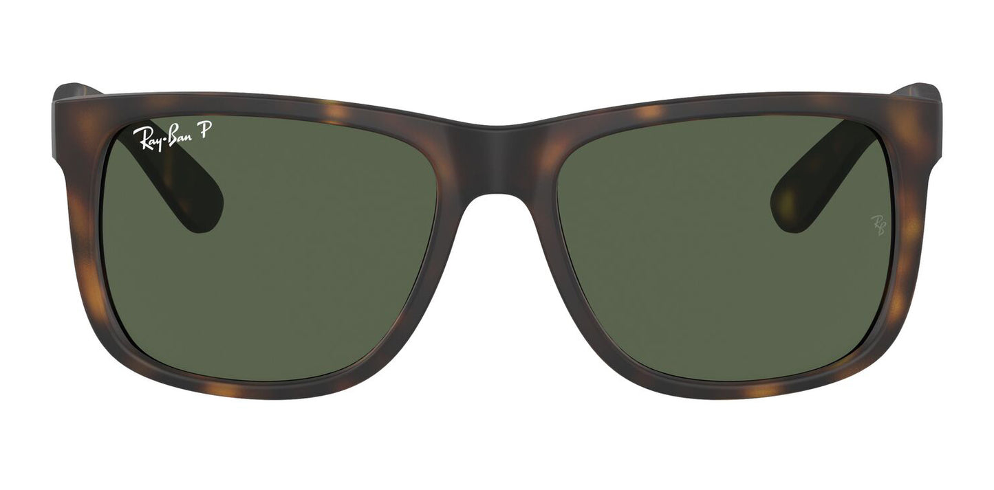 Ray-Ban 4165 Justin Polarised Havana Dark Green RB4165 865/9A (55)