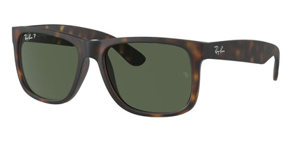 Ray-Ban 4165 Justin Polarised Havana Dark Green RB4165 865/9A (55)