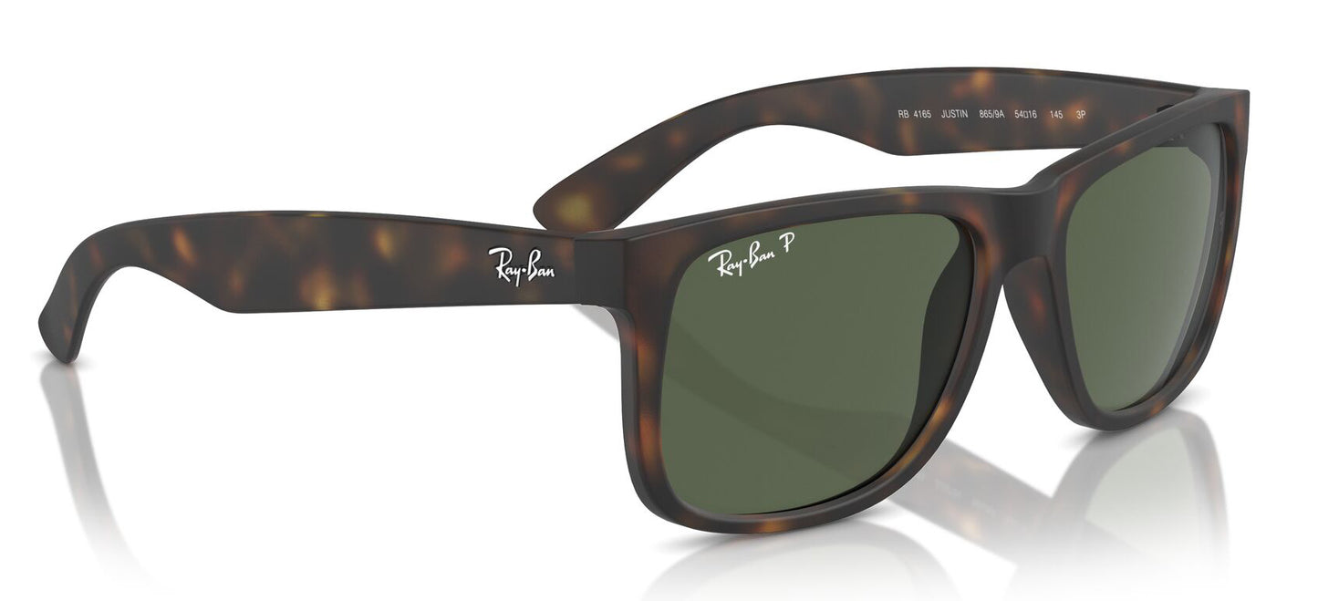 Ray-Ban 4165 Justin Polarised Havana Dark Green RB4165 865/9A (55)