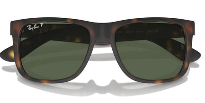 Ray-Ban 4165 Justin Polarised Havana Dark Green RB4165 865/9A (55)
