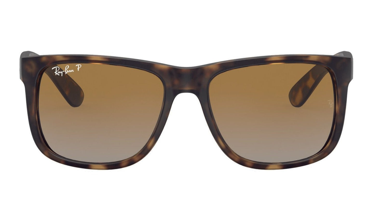 Ray-Ban Justin 4165 Polarised Havana Rubber Brown Gradient (4165 865/T5)