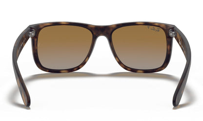 Ray-Ban Justin 4165 Polarised Havana Rubber Brown Gradient (4165 865/T5)