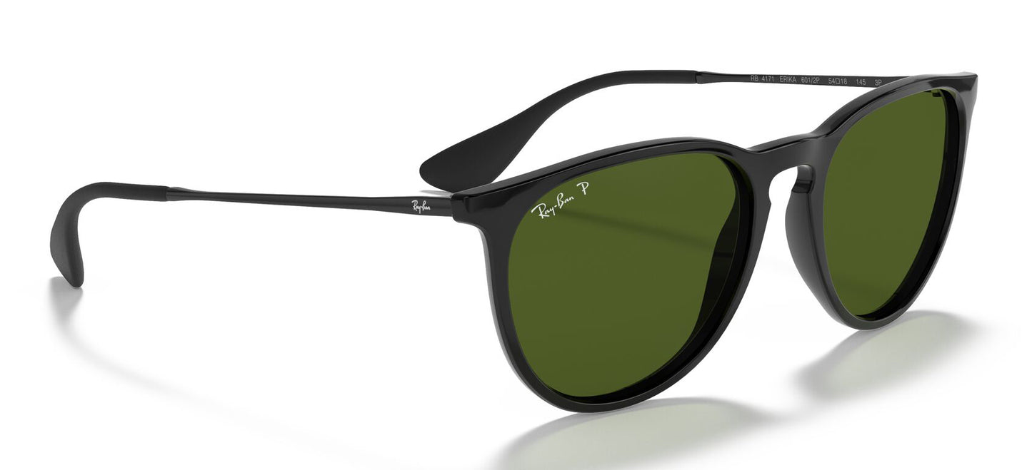 Ray-Ban 4171 Erika Polarised Black G-15 Green RB4171 601/2P (54)