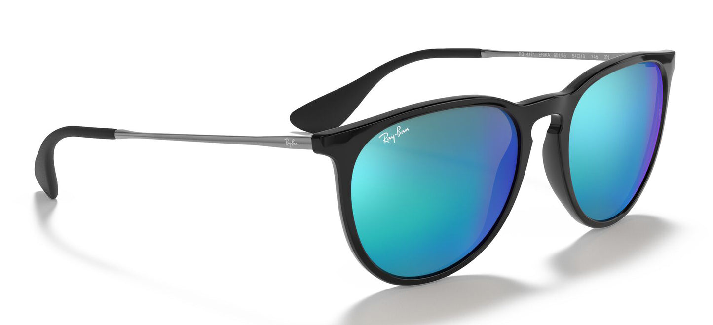 Ray-Ban 4171 Erika Black Blue Mirror RB4171 601/55 (54)