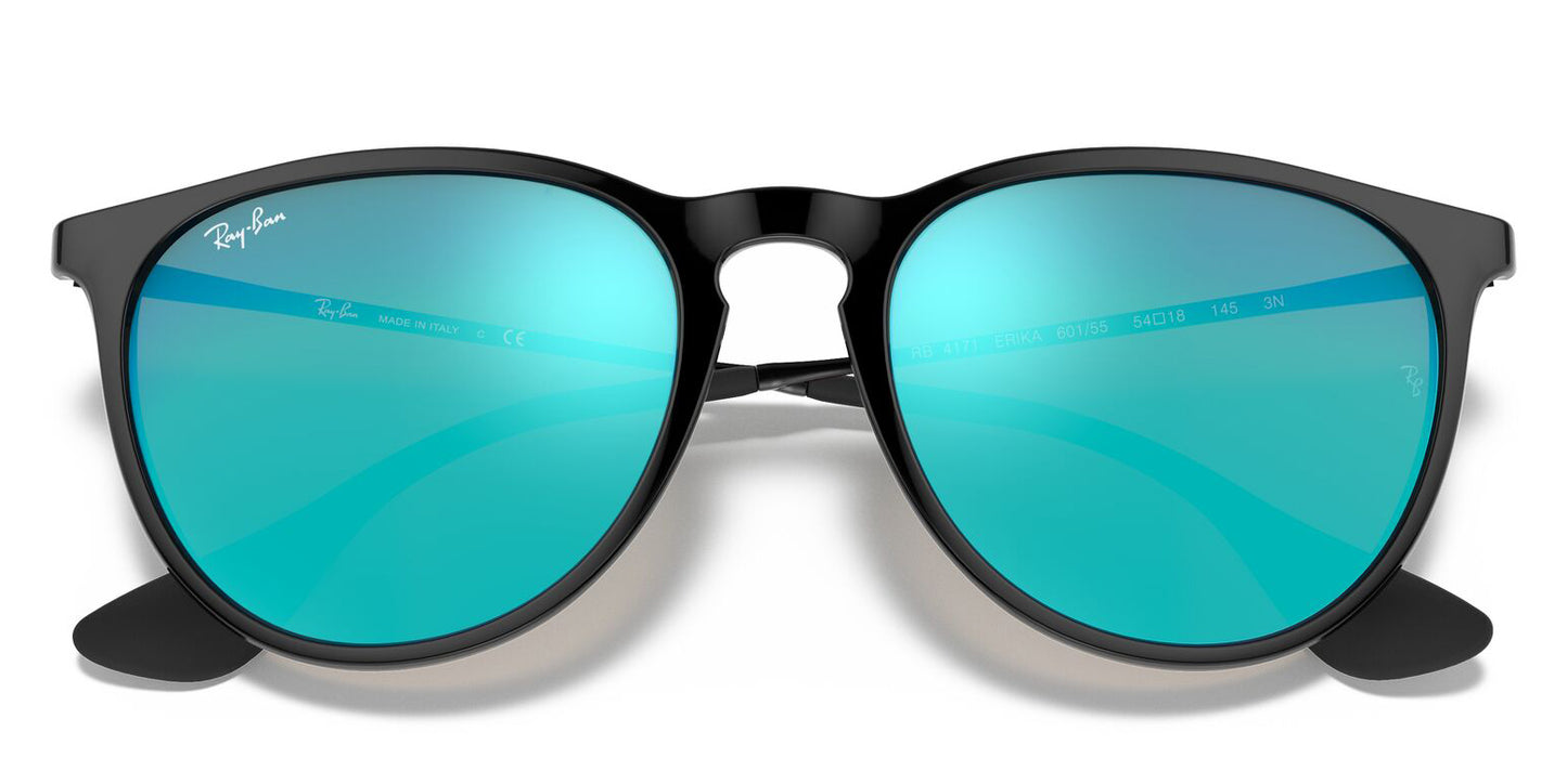 Ray-Ban 4171 Erika Black Blue Mirror RB4171 601/55 (54)