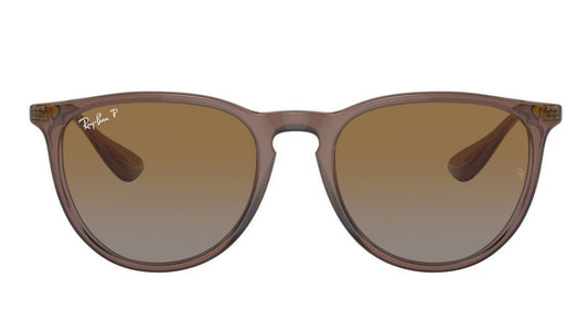 Ray-Ban 4171 Erika Polarised Transparent Dark Brown Brown Gradient RB4171 6593T5 (54)
