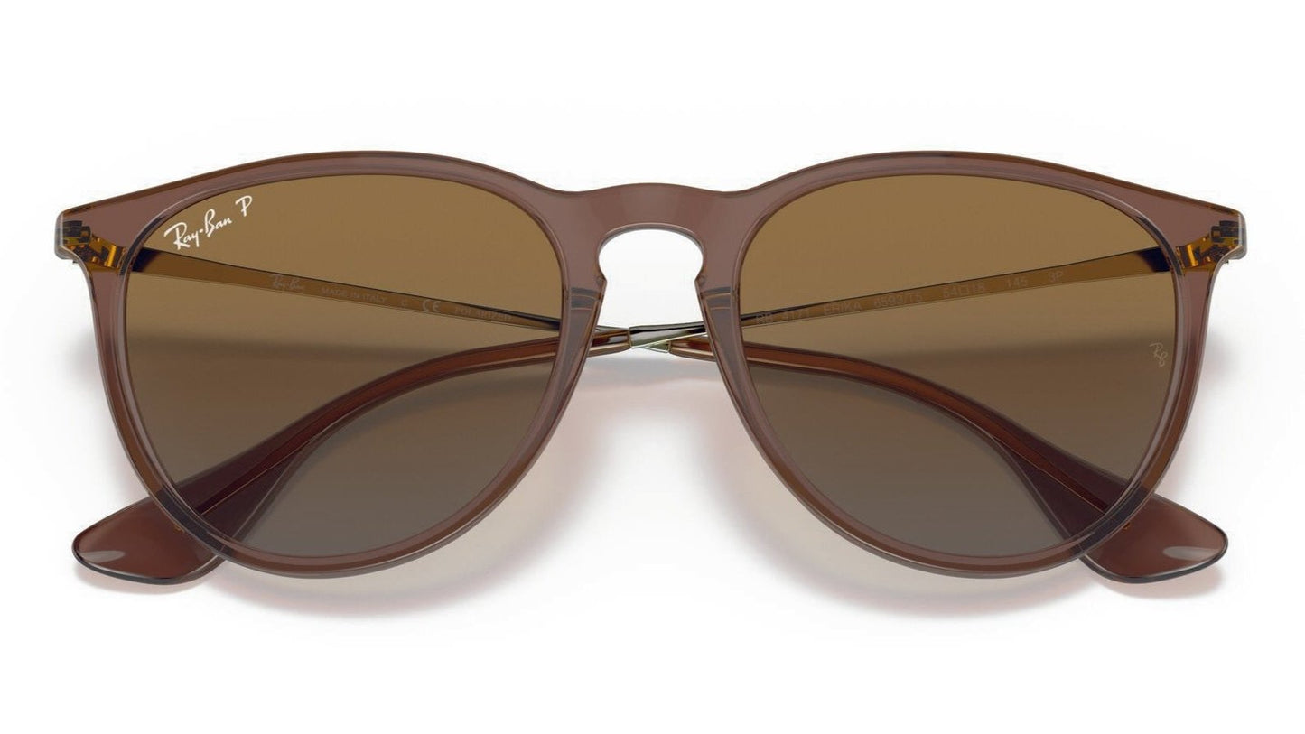 Ray-Ban Erika 4171 Polarised Transparent Dark Brown Brown Gradient (4171 6593/T5)