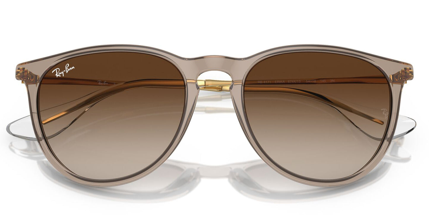 Ray-Ban 4171 Erika Transparent Light Brown Brown Gradient RB4171 674413 (54)