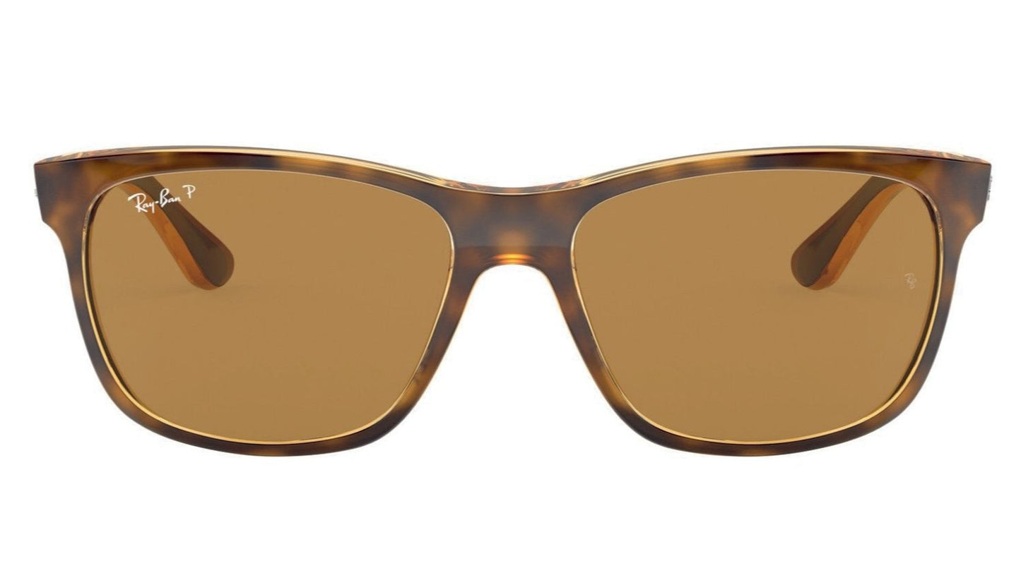 Ray-Ban 4181 Polarised Sunglasses Shiny Tort Brown