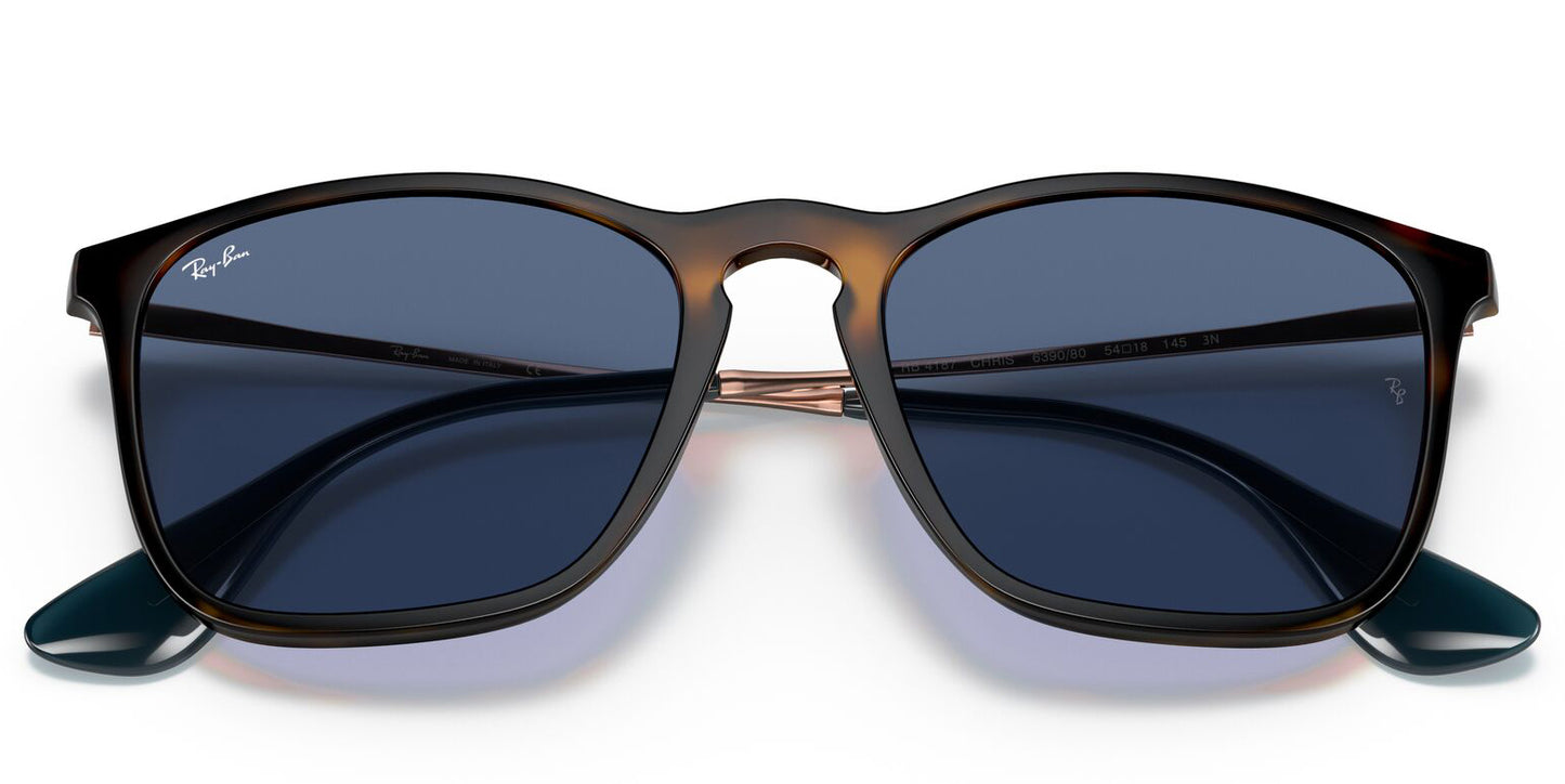 Ray-Ban 4187 Chris Havana Dark Blue RB4187 639080 (54)