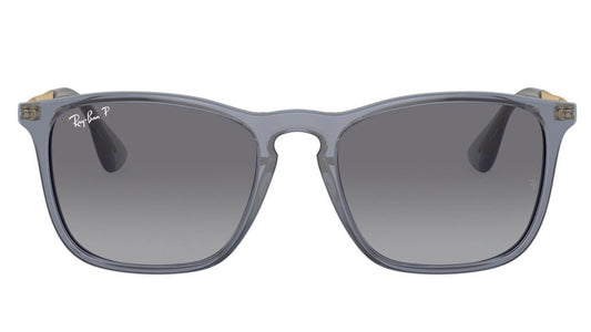 Ray-Ban 4187 Chris Polarised Transparent Blue Grey Gradient RB4187 6592T3 (54)