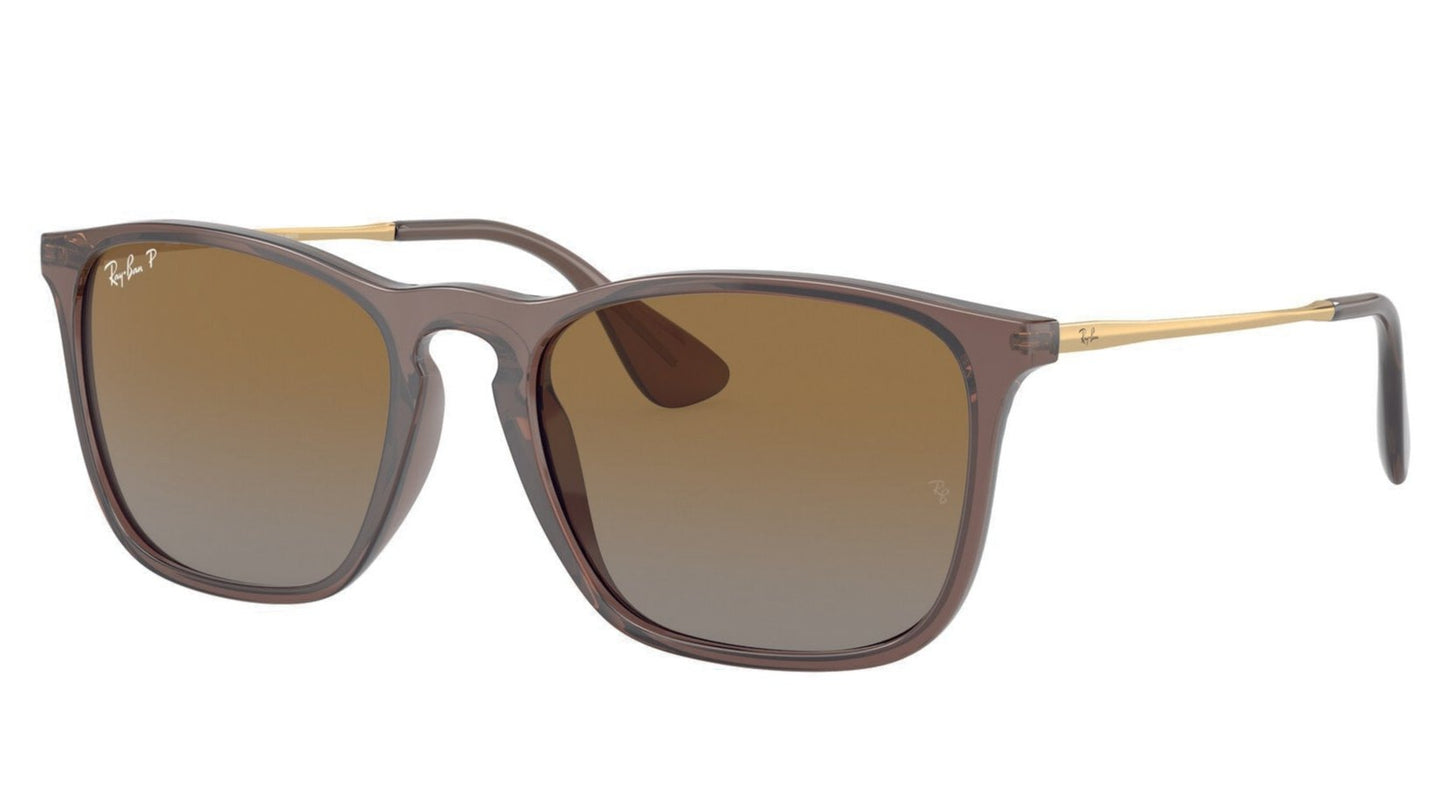 Ray-Ban Chris 4187 Polarised Transparent Brown Brown Gradient (4187 6593T5)