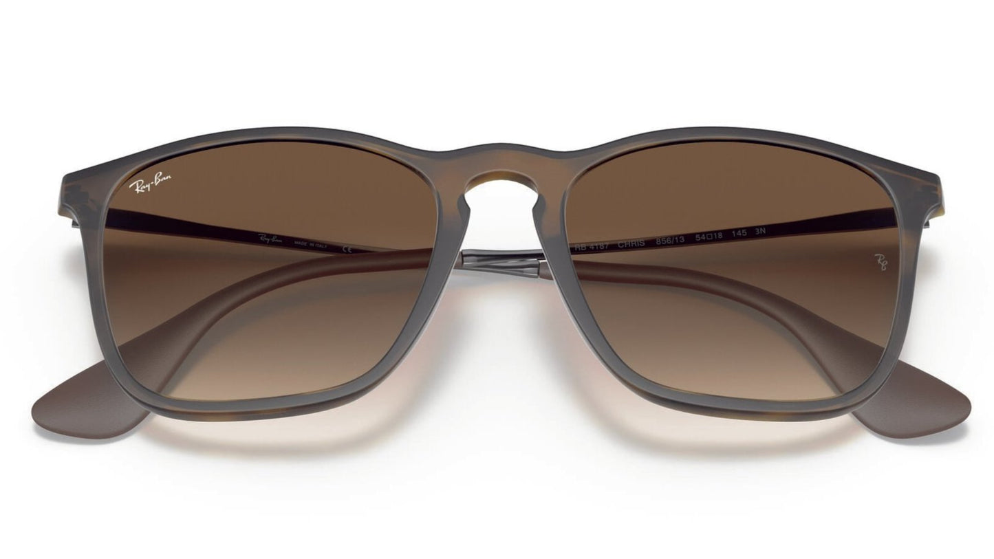 Ray-Ban Chris 4187 Rubber Havana Brown Gradient (4187 856/13)