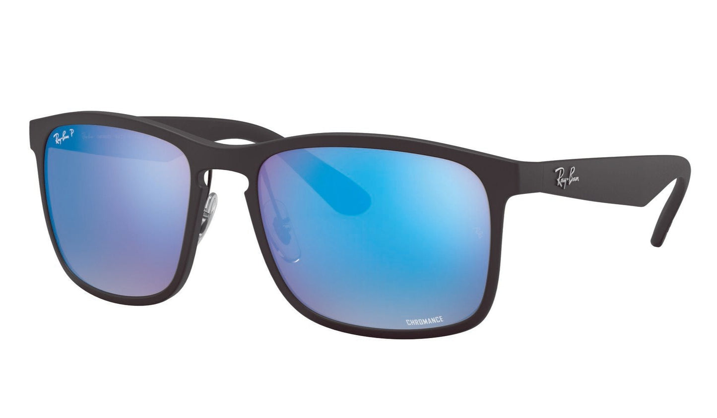 Ray-Ban 4264 Polarised Matte Black Blue Mirror (4264 601/SA1)