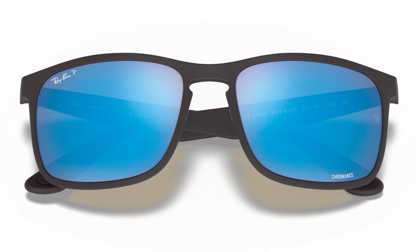 Ray-Ban 4264 Polarised Matte Black Blue Mirror (4264 601/SA1)