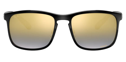 Ray-Ban 4264 Polarised+ Black Blue Gold Gradient Mirror RB4264 601/J0 (58)