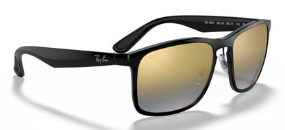 Ray-Ban 4264 Polarised+ Black Blue Gold Gradient Mirror RB4264 601/J0 (58)