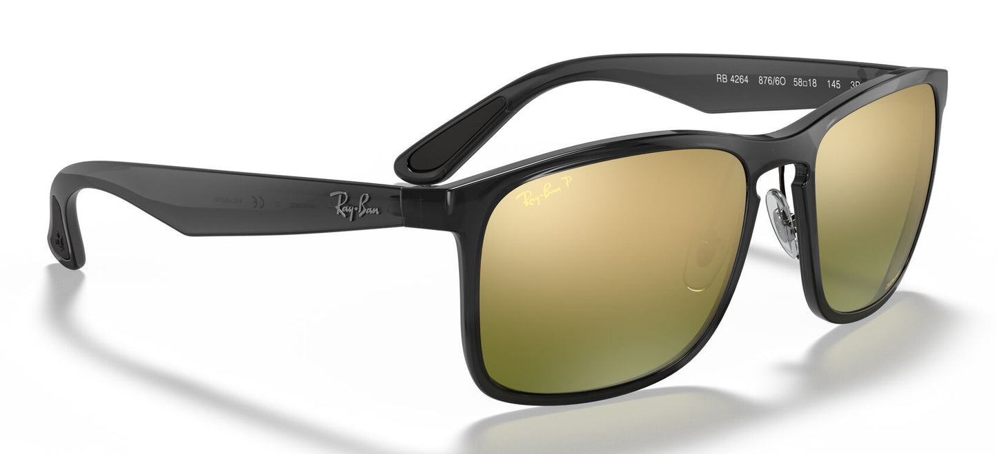 Ray-Ban 4264 Polarised+ Grey Green Gradient Mirror RB4264 876/6O (58)