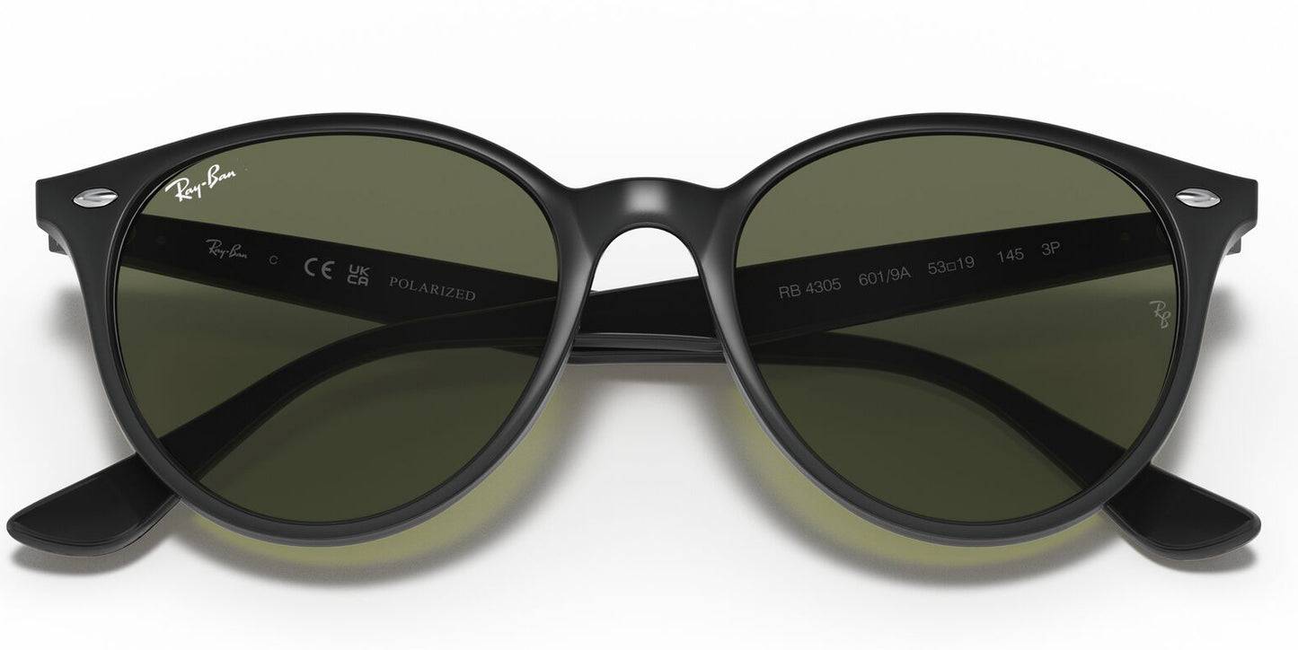 Ray-Ban 4305 Polarised Black G-15 Green RB4305 601/9A (53)