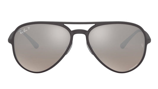 Ray-Ban 4320CH Polarised Matte Black Grey Mirror Silver RB4320CH 601S5J (58)