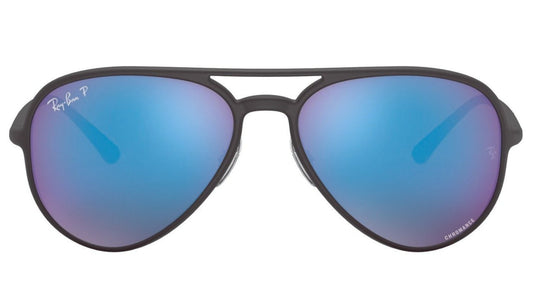 Ray-Ban 4320CH Polarised Matte Black Green Mirror Blue (4320CH 601SA1)