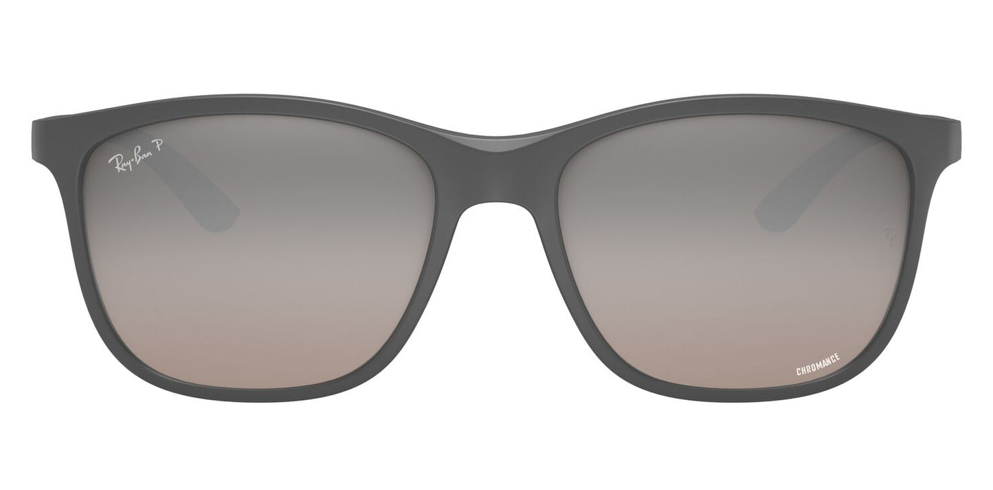 Ray-Ban 4330CH Polarised+ Matte Grey Chromance Silver Gradient Mirror RB4330CH 60175J (56)