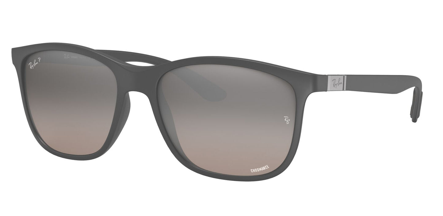 Ray-Ban 4330CH Polarised+ Matte Grey Chromance Silver Gradient Mirror RB4330CH 60175J (56)