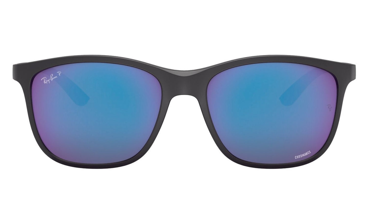 Ray-Ban 4330CH Polarised Matte Black Blue Mirror (4330CH-601SA1)