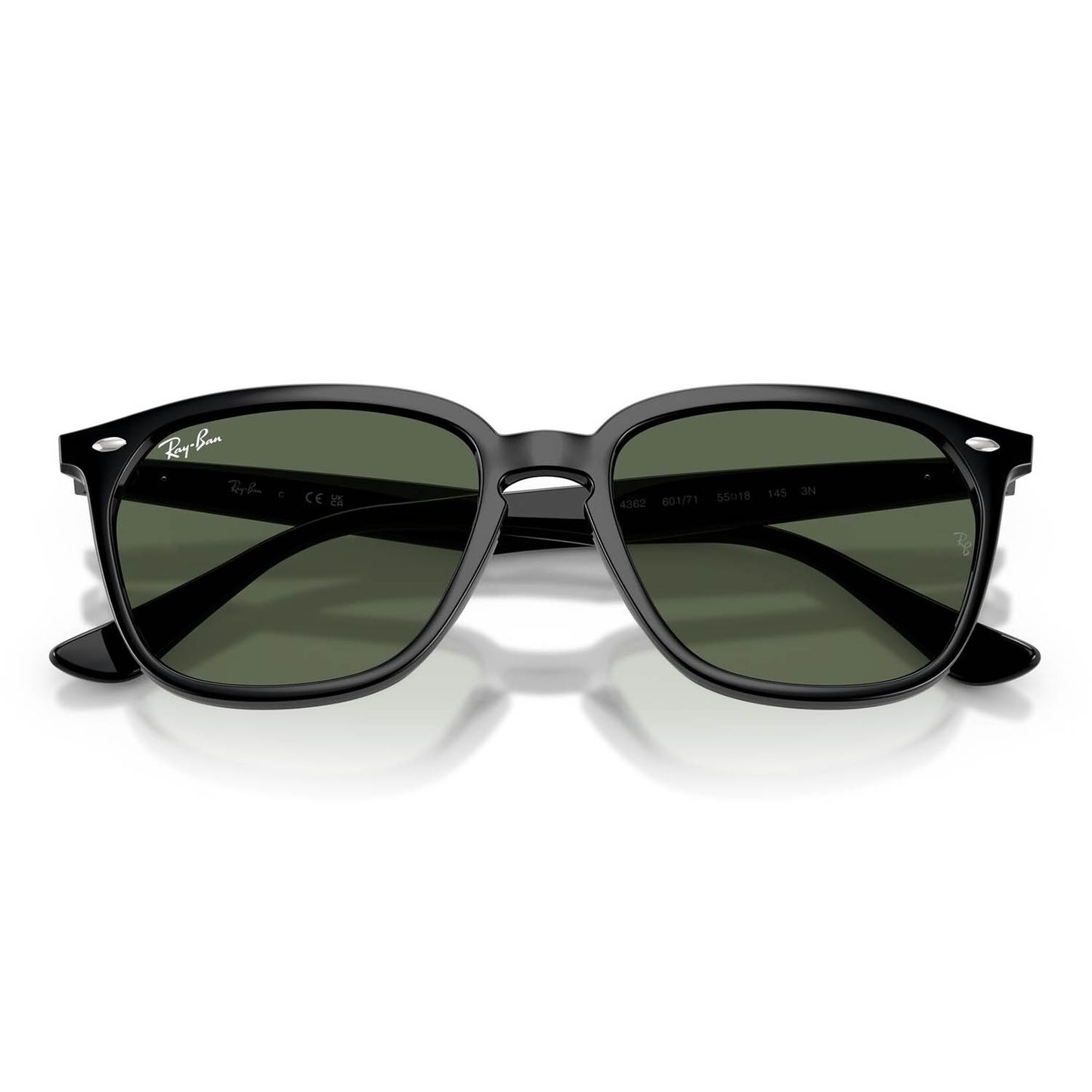 Ray-Ban 4362 Black Green RB4362 601/71 (55)