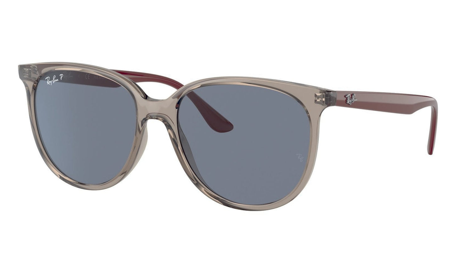 Ray-Ban 4378 Polarised Transparent Grey Dark Blue (4378 65722V)