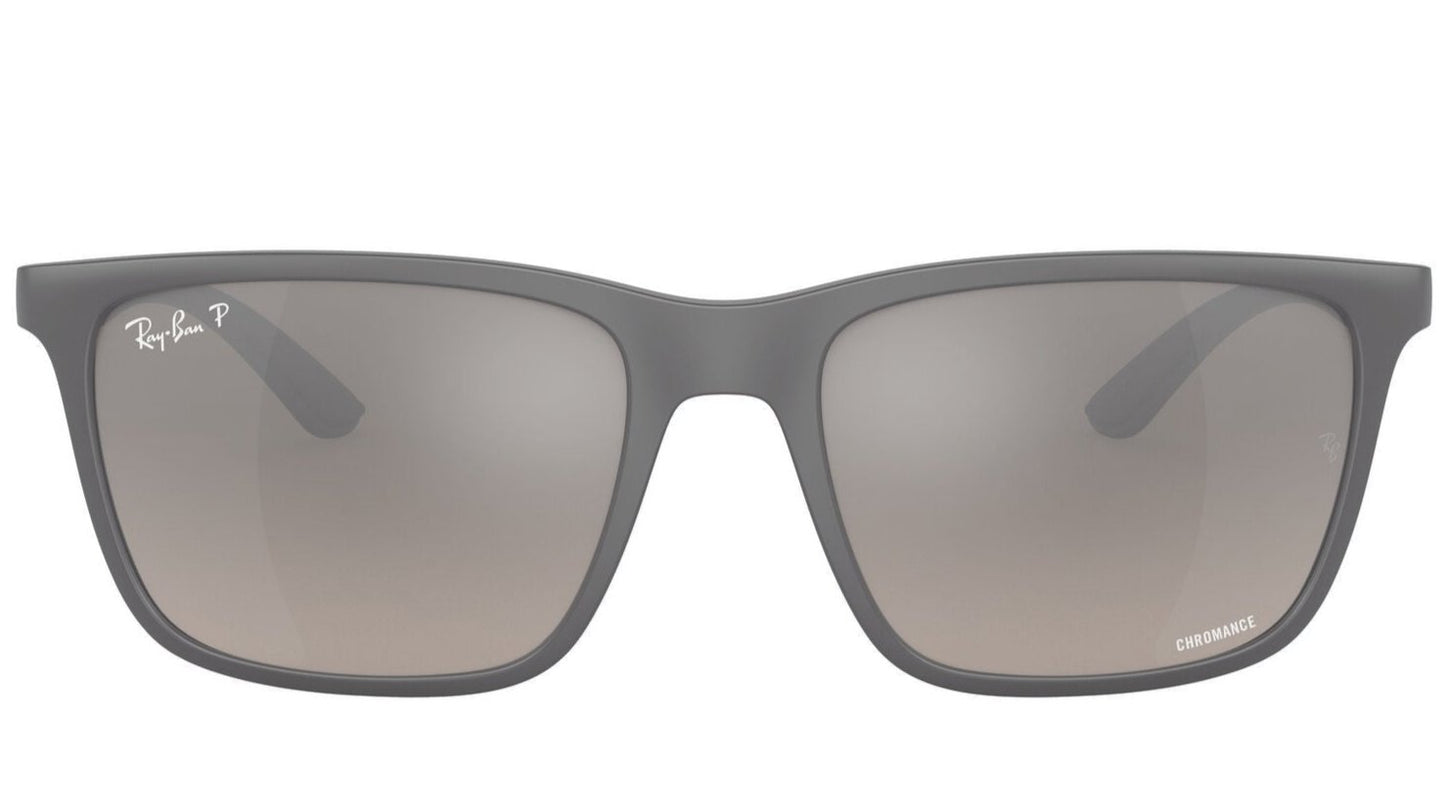 Ray-Ban 4385 Polarised Matte Grey Silver Mirror (4385 60175J)