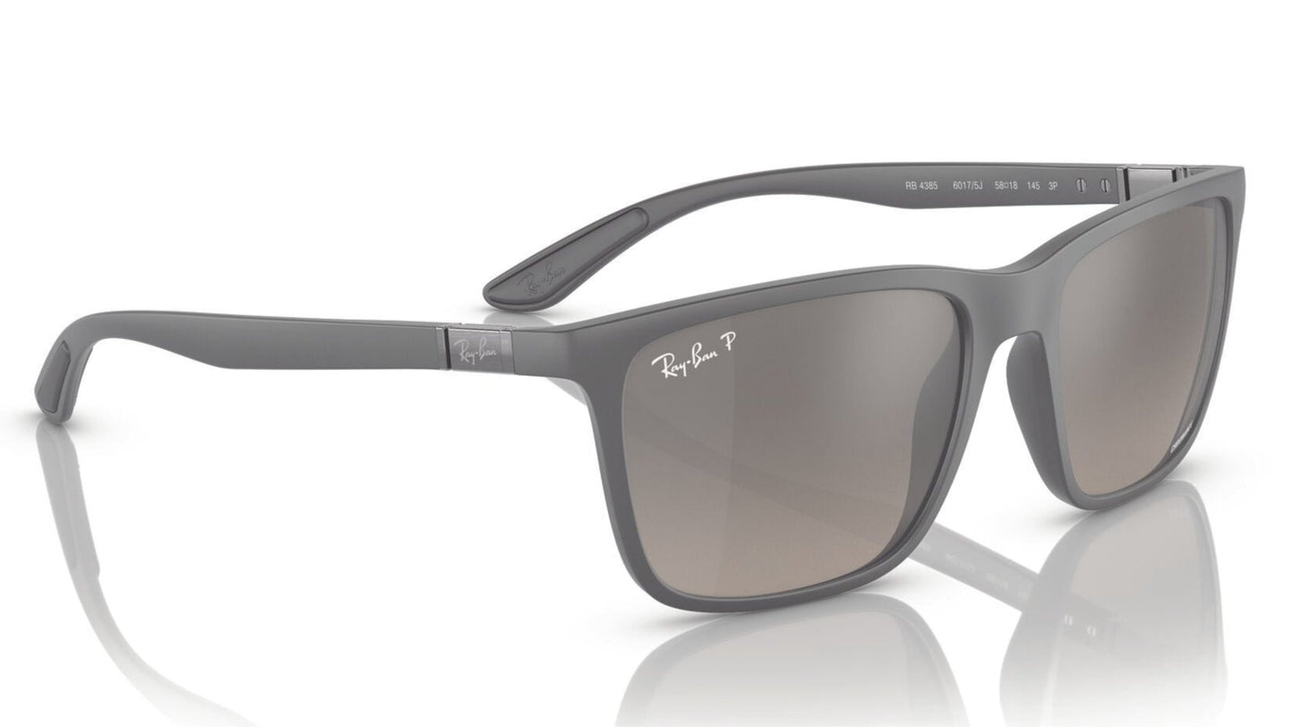 Ray-Ban 4385 Polarised Matte Grey Silver Mirror (4385 60175J)