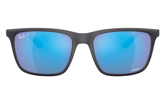 Ray-Ban 4385 Polarised Matte Black Blue Mirror (4385 601SA1)